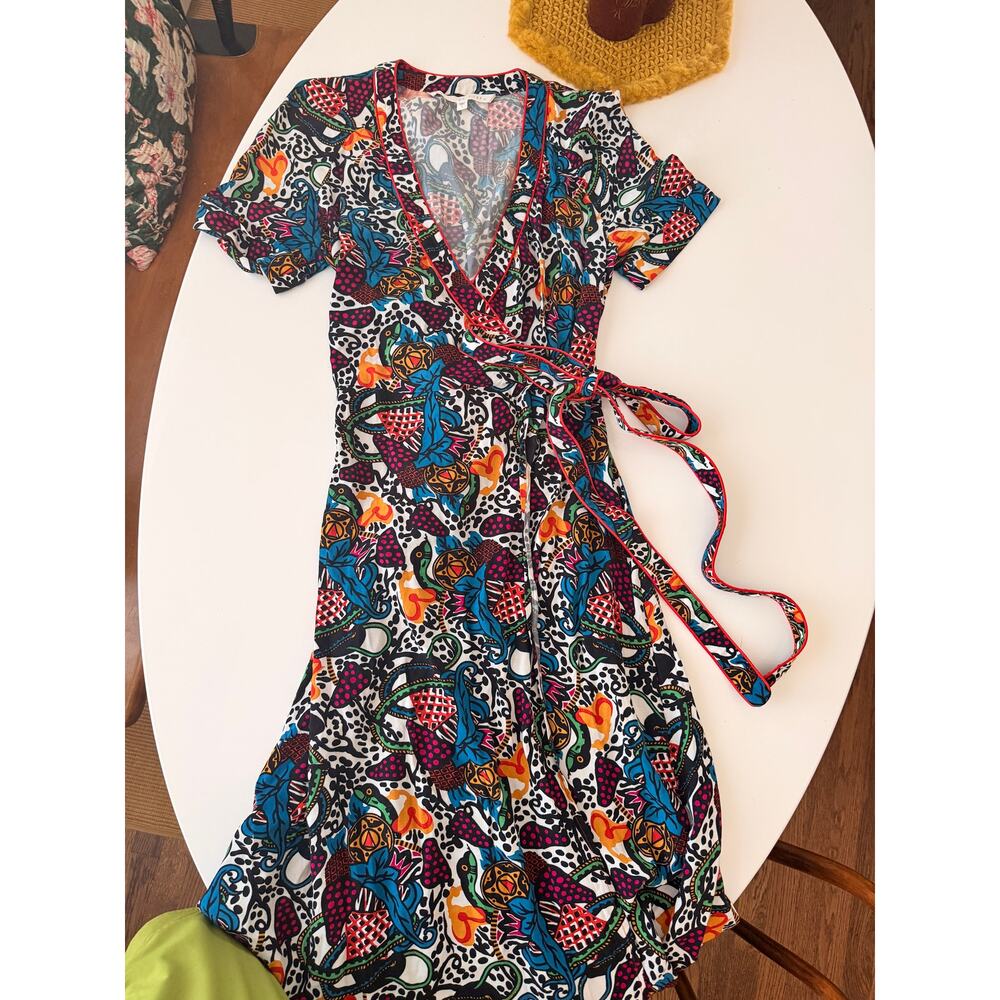Veronica Beard Serena Wrap Dress - Size 4 - Picture 2 of 5